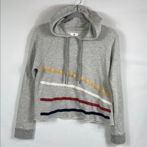 Sundry Heather Gray Cropped Hoodie. Size 1, Medium. Has raised graphic lines.‎